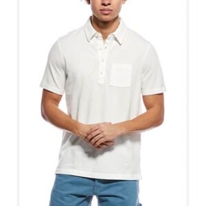 Brooks Brothers Polo Shirt Mens Large Pure White Soft Cotton Short Sleeve Preppy